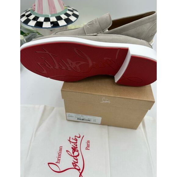 Men\'s Christian Louboutin URBINO monogram suede loafer size 44 made in Italy main image 10